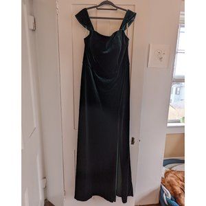 NWOT BHLDN Jenny Yoo Issa Off-The-Shoulder Velvet Gown 18/20